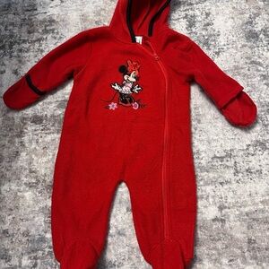 DISNEY BABY Minnie Mouse
Fleece Zippered Footed Sleeper
Pajama Hooded 3-6 Months